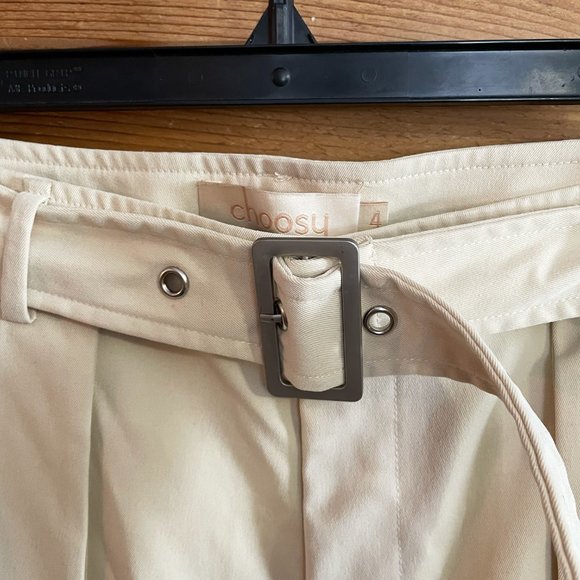 Choosy Cream Cargo Pants Size 4 - Picture 8 of 13